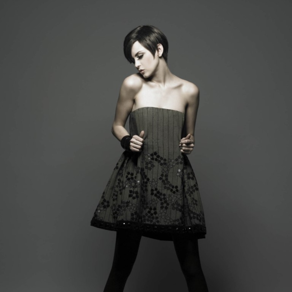 Off Shoulder Dress with applique